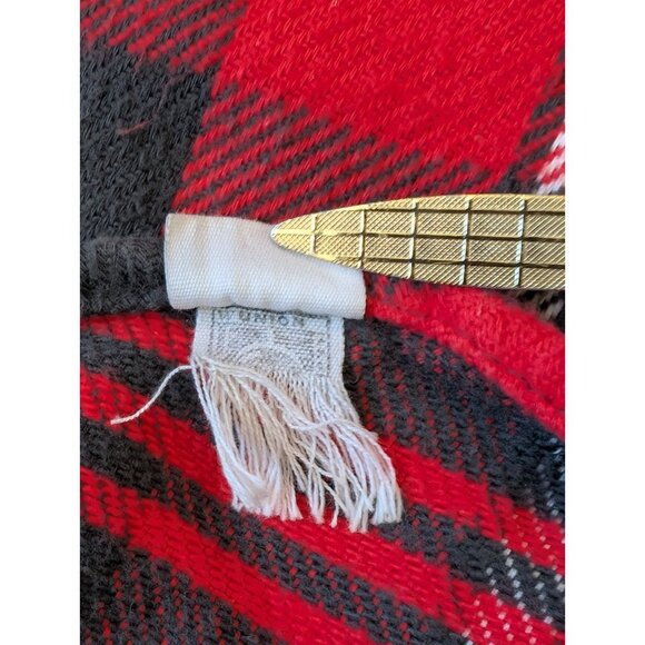 OshKosh Sportswear Vintage Flannel 60s Union Made Red Plaid Cotton Boxy Medium - Picture 7 of 9